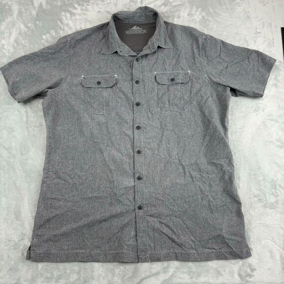 Croft&Barrow Quick Dry Shirt Mens Big&Tall XL Tall Grey Vented Outdoors Western - Picture 3 of 13